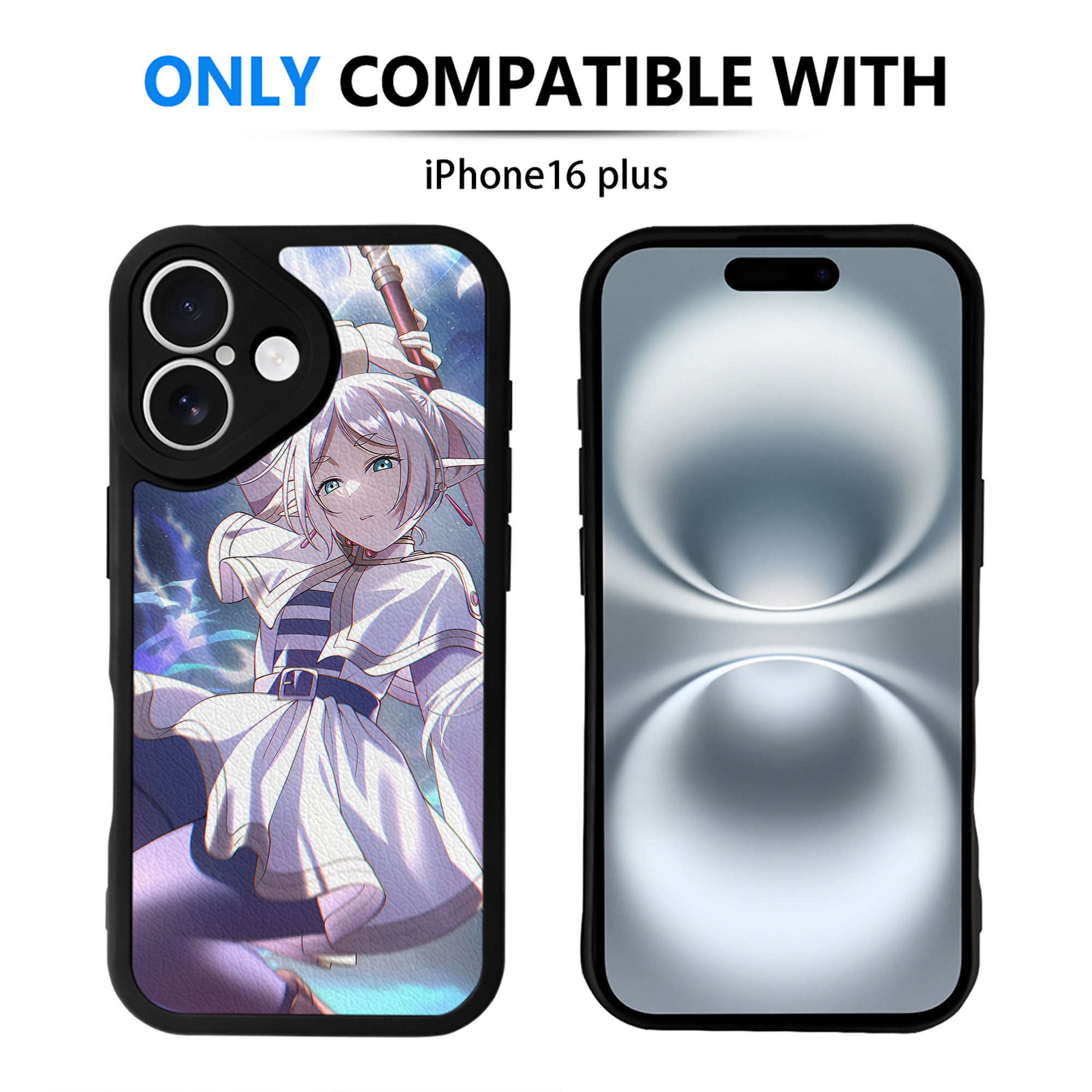 （画像用） 葬送のフリーレン Frieren 【iPhone 16シリーズ対応】シリコンスマホケース（レザー調） 材質：シリコン